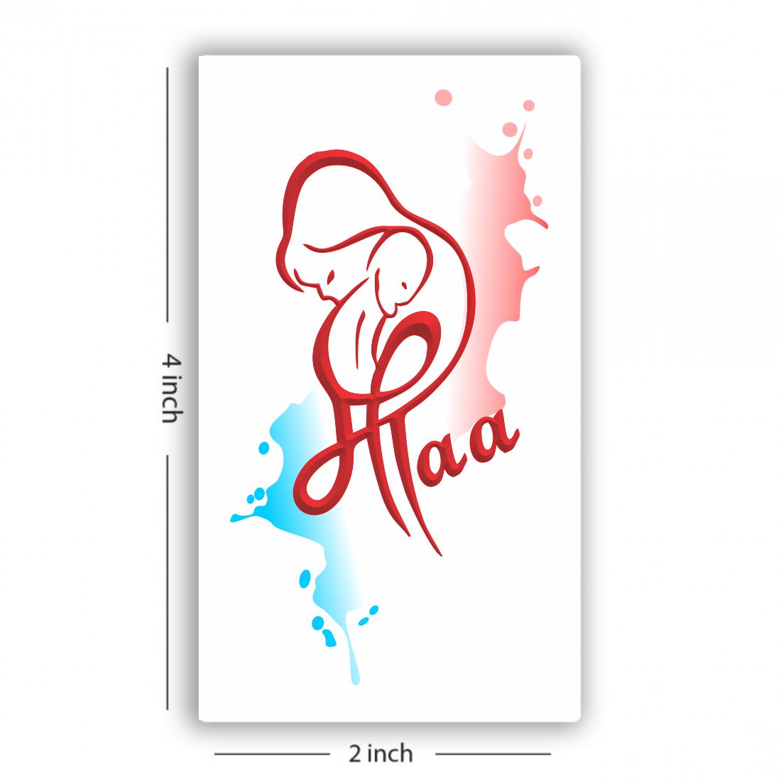 Mom (Maa) Tattoo with Love Family Temporary Tattoo Waterproof For Boys and Girls