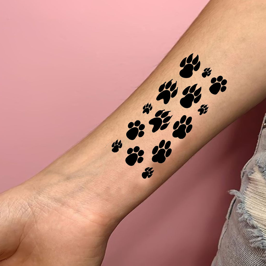 Dog Paw Tattoo Animal Love Waterproof Temporary Body Tattoo For Boys and Girls - Temporarytattoowala