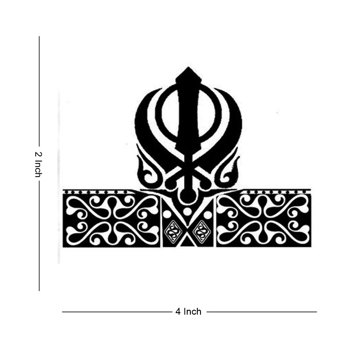 Sikh Logo Tattoo Waterproof Male and Female Temporary Body Tattoo - Temporarytattoowala