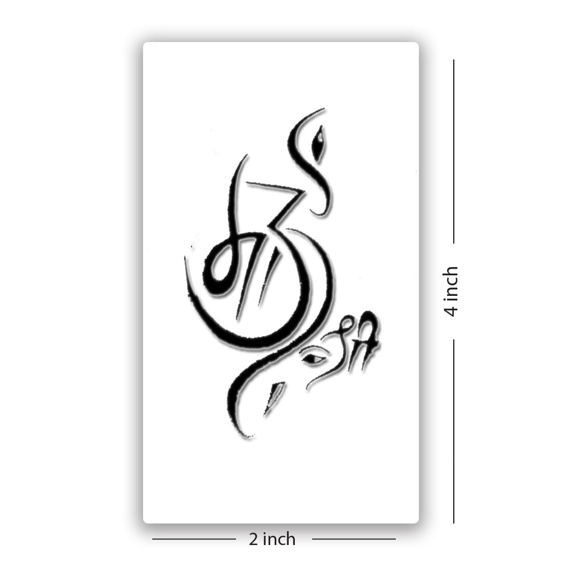 Temporary Tattoowala Maa Om with Ganesh Tattoo Waterproof Men and Women Temporary Body Tattoo…