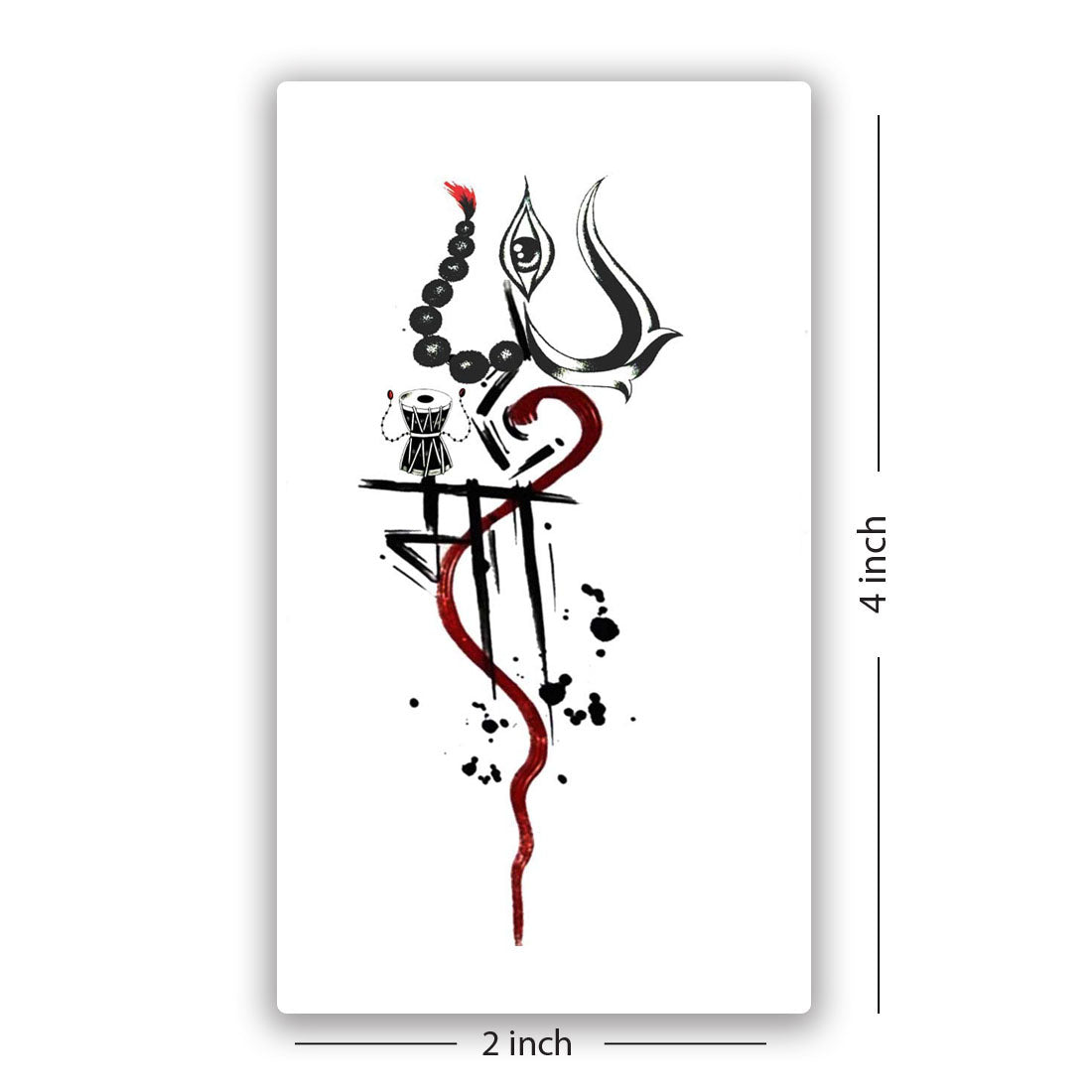 Shiv Trishul with Maa Tattoo Waterproof Men and Women Temporary Body Tattoo
