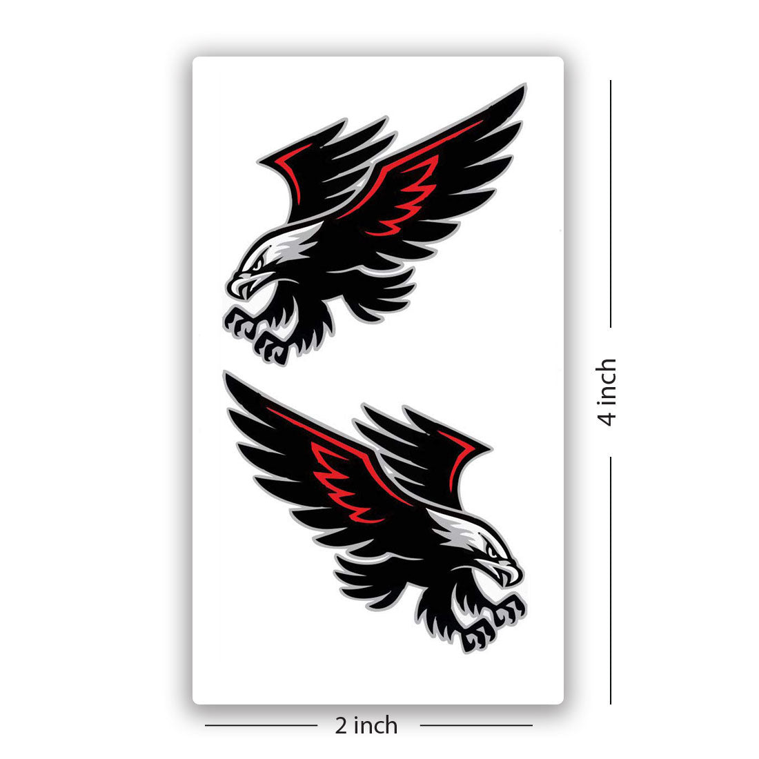 Tribal Black 3D Hawk Eagle Temporary waterproof tattoos For Men & Women