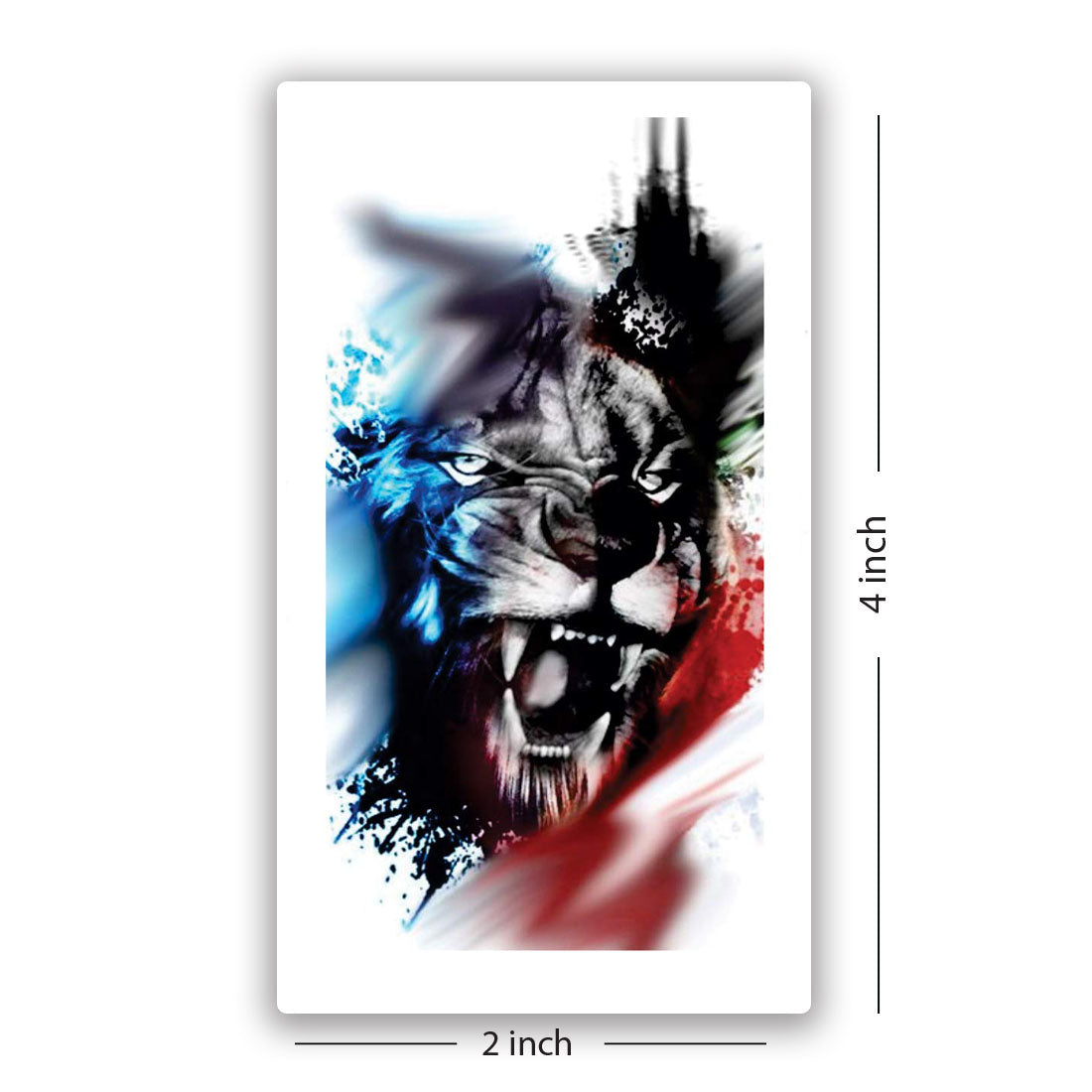 Temporary Tattoowala Tiger Body Tattoo Men and Women Waterproof Temporary Body Tattoo…