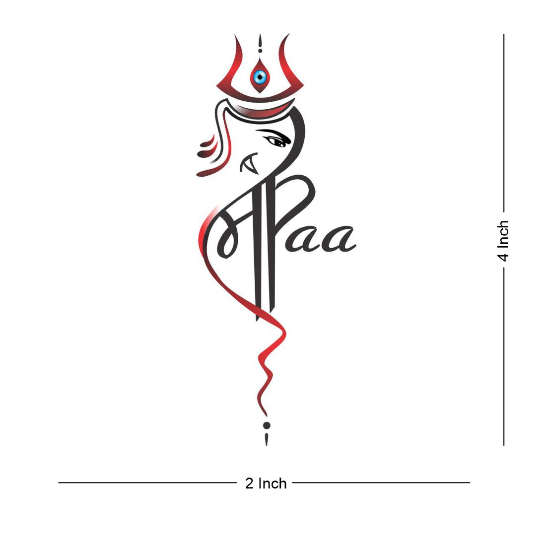 Temporary Tattoowala Ganesh with Maa Paa Tattoo Temporary Body Waterproof Boy and Girl Tattoo - Temporarytattoowala