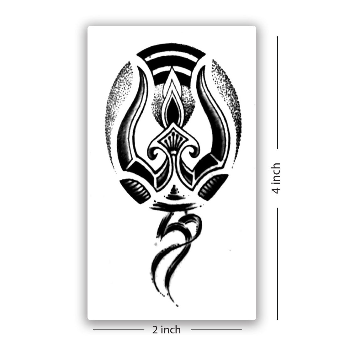 Temporary Tattoowala Trishul  Men and Women Waterproof Temporary Body Tattoo
