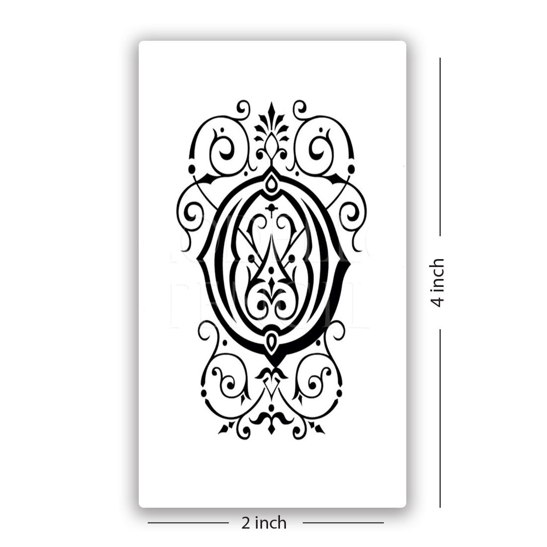 Temporary Tattoowala Name O Letter Two Alphabet Design Body Temporary Tattoo Waterproof For Girls Men Women