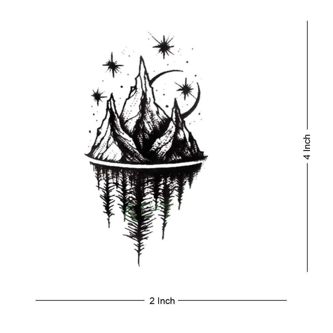 Star Mountain Forest Tattoo Waterproof Boys and Girls Temporary Body Tattoo - Temporarytattoowala