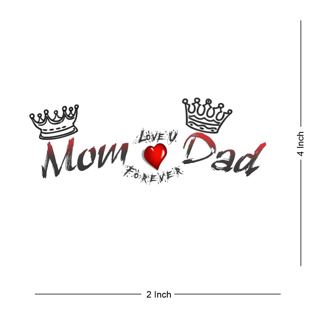 Temporary Tattoowala Mom Dad Tattoo Waterproof Men and Women Temporary Body Tattoo…