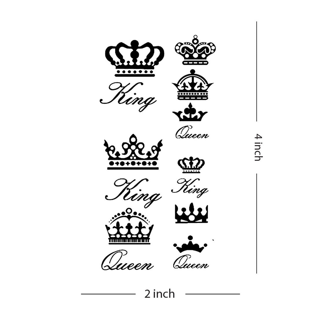 King Crown Graffiti Temporary Waterproof Tattoo For Men and Women