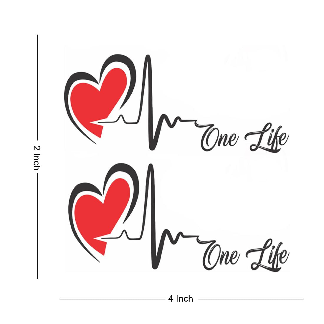 Love Heart Line Body Temporary Tattoo Waterproof For Girls Men Women