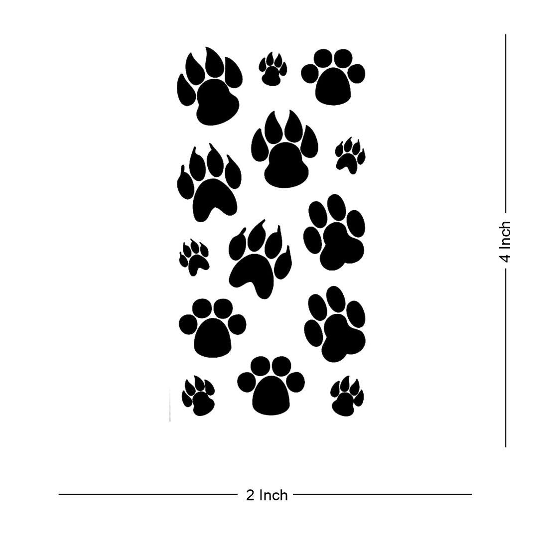 Dog Paw Tattoo Animal Love Waterproof Temporary Body Tattoo For Boys and Girls - Temporarytattoowala