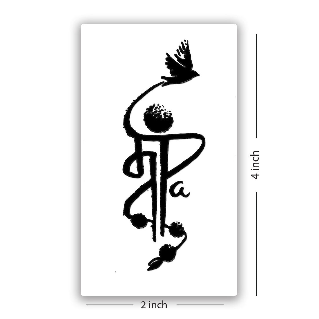 Maa and Rudraksha Tattoo Waterproof Men and Women Temporary Body Tattoo