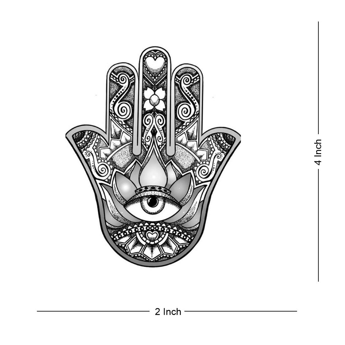 Hamsa eye Tattoo Waterproof Temporary Body Tattoo
