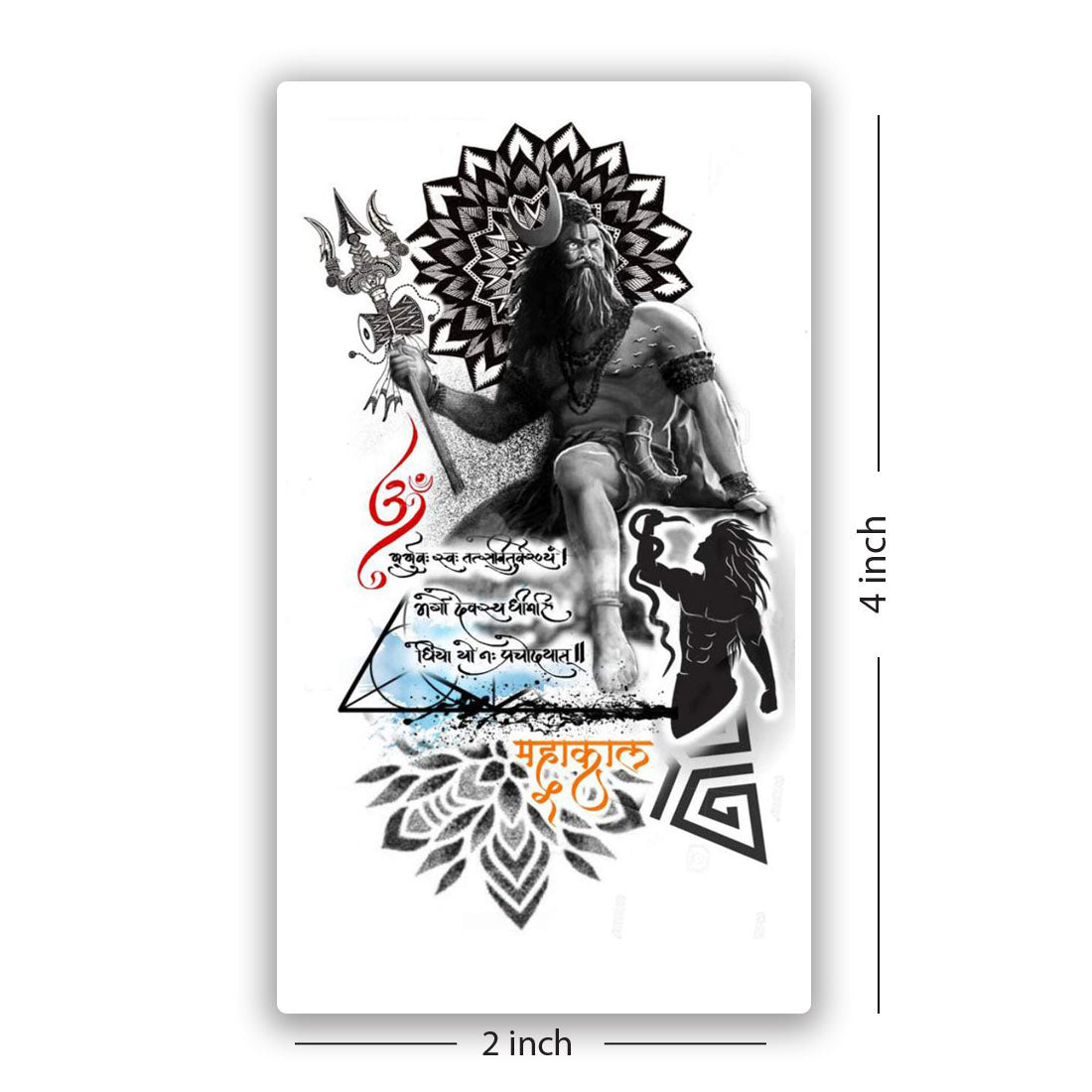 Temporary Tattoowala Shiv Mahadev Men and Women Waterproof Temporary Body Tattoo…