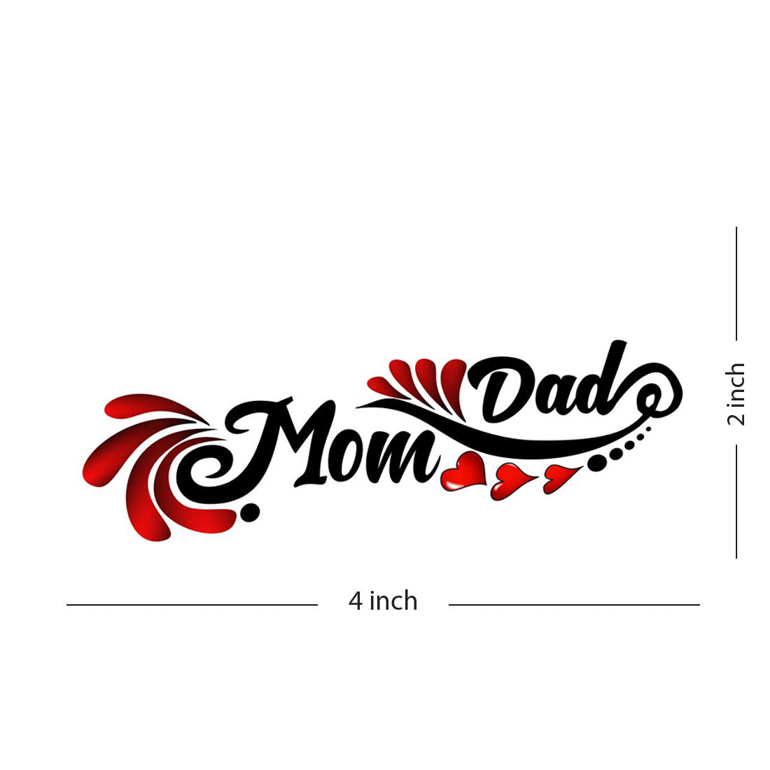 Mom and Dad Waterproof For Girls Men Women Temporary Body Tattoo