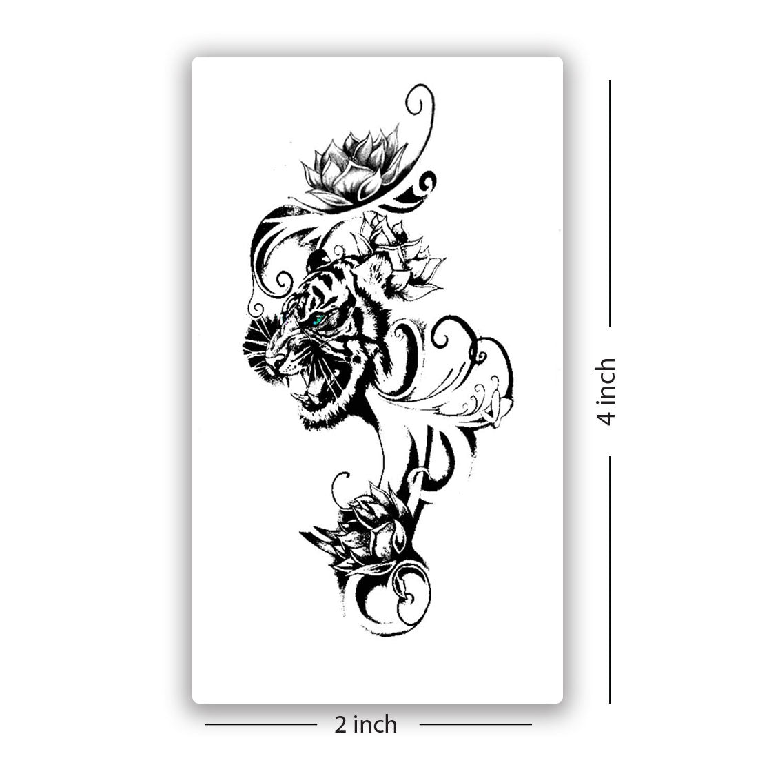 Temporary Tattoowala Lion Tattoo Waterproof Men and Women Temporary Body Tattoo