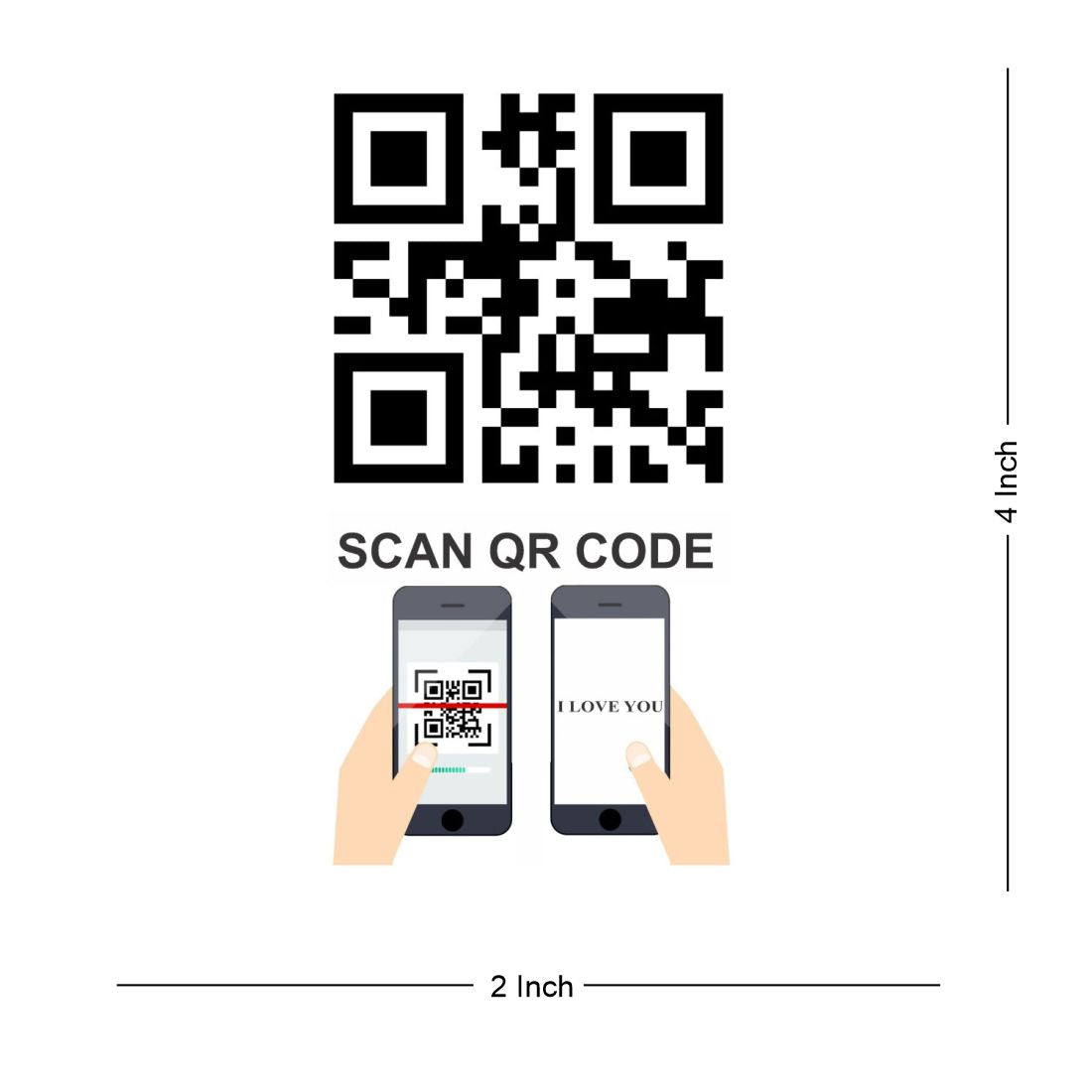 QR Code Body Tattoo After Scan I Love You Waterproof Men and Women Temporary Body Tattoo - Temporarytattoowala