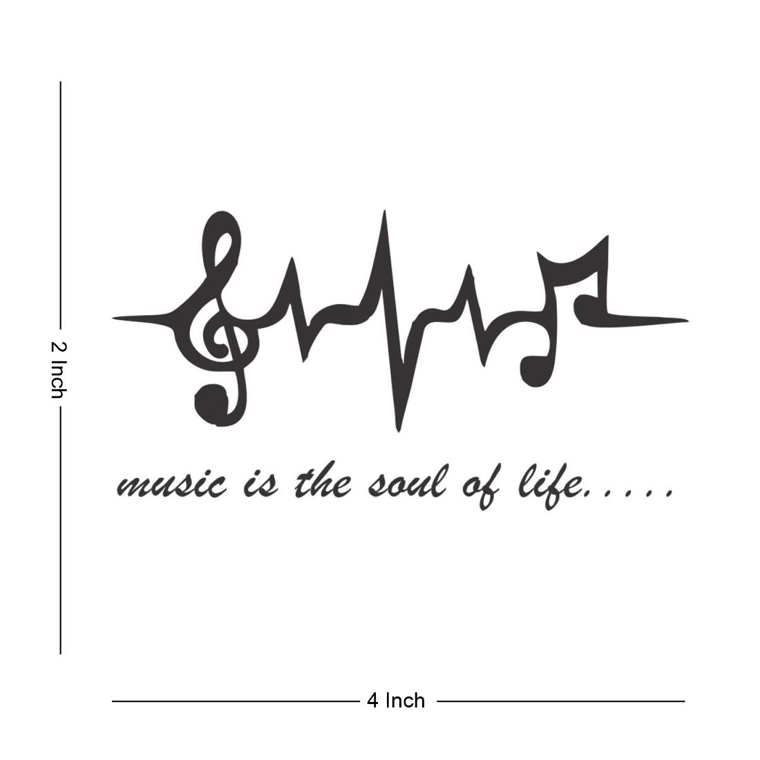 Music Beat For Musicians and Singers Tattoo Waterproof Male and Female Temporary Body Tattoo - Temporarytattoowala