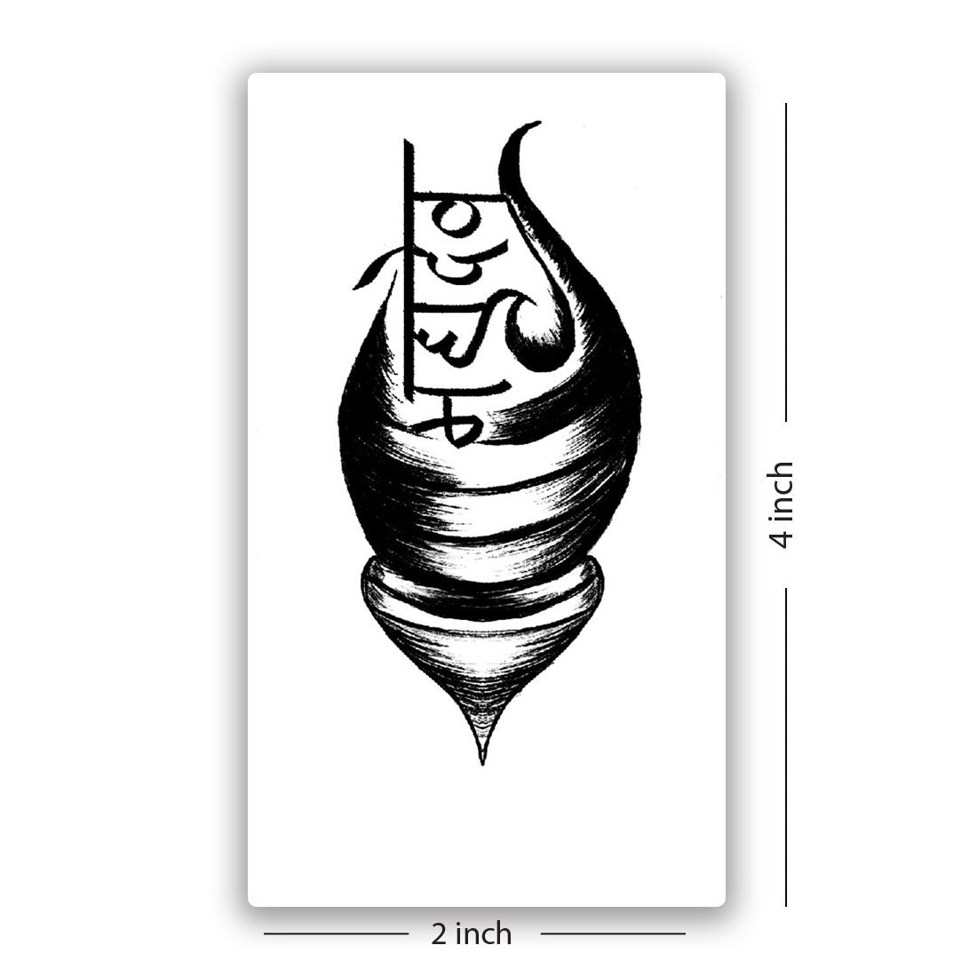 Mahadev with Shank Waterproof Men and Women Temporary Body Tattoo