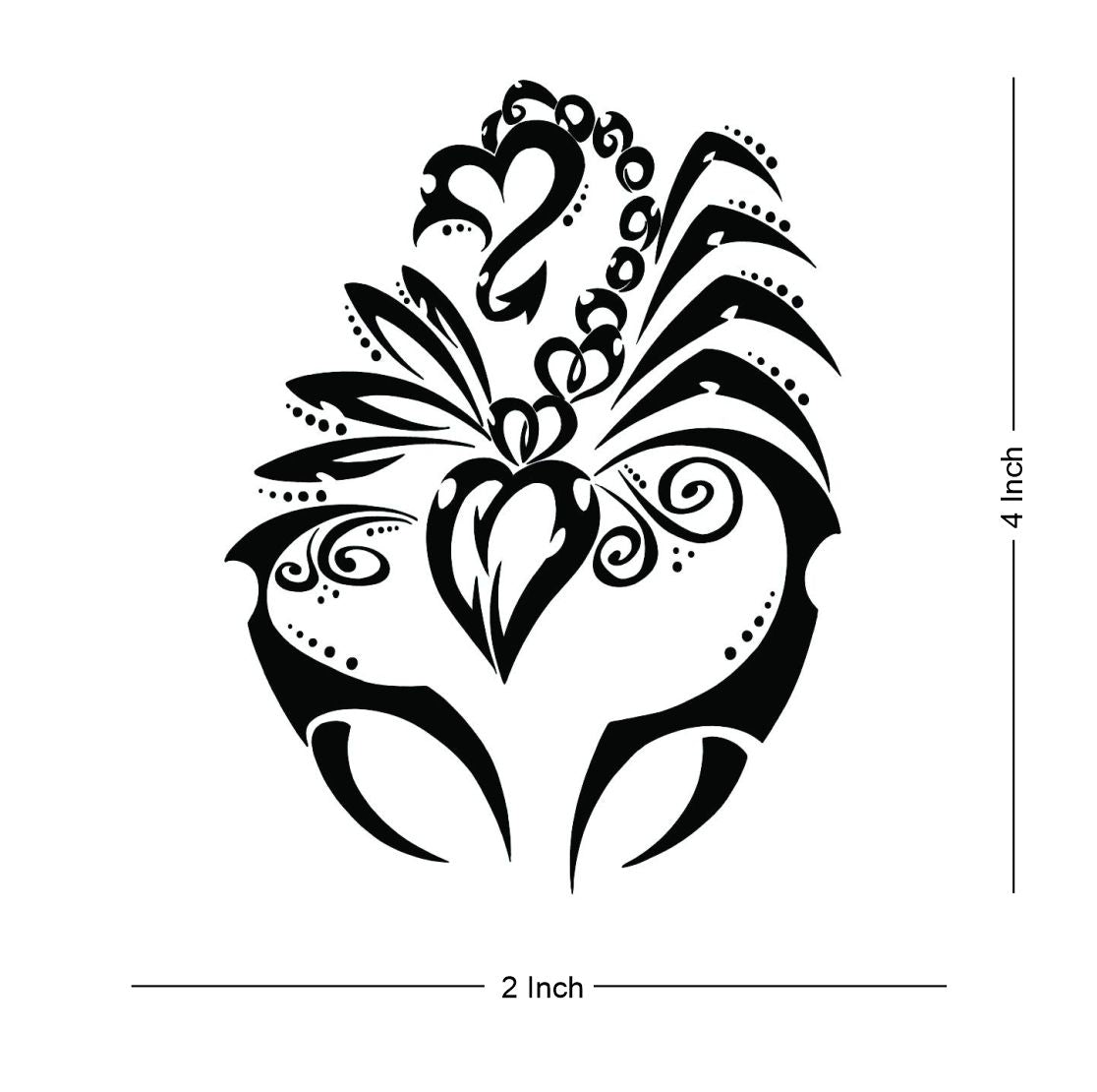 Diamond with Heart Tattoo Waterproof Boys and Girls Temporary Body Tattoo - Temporarytattoowala