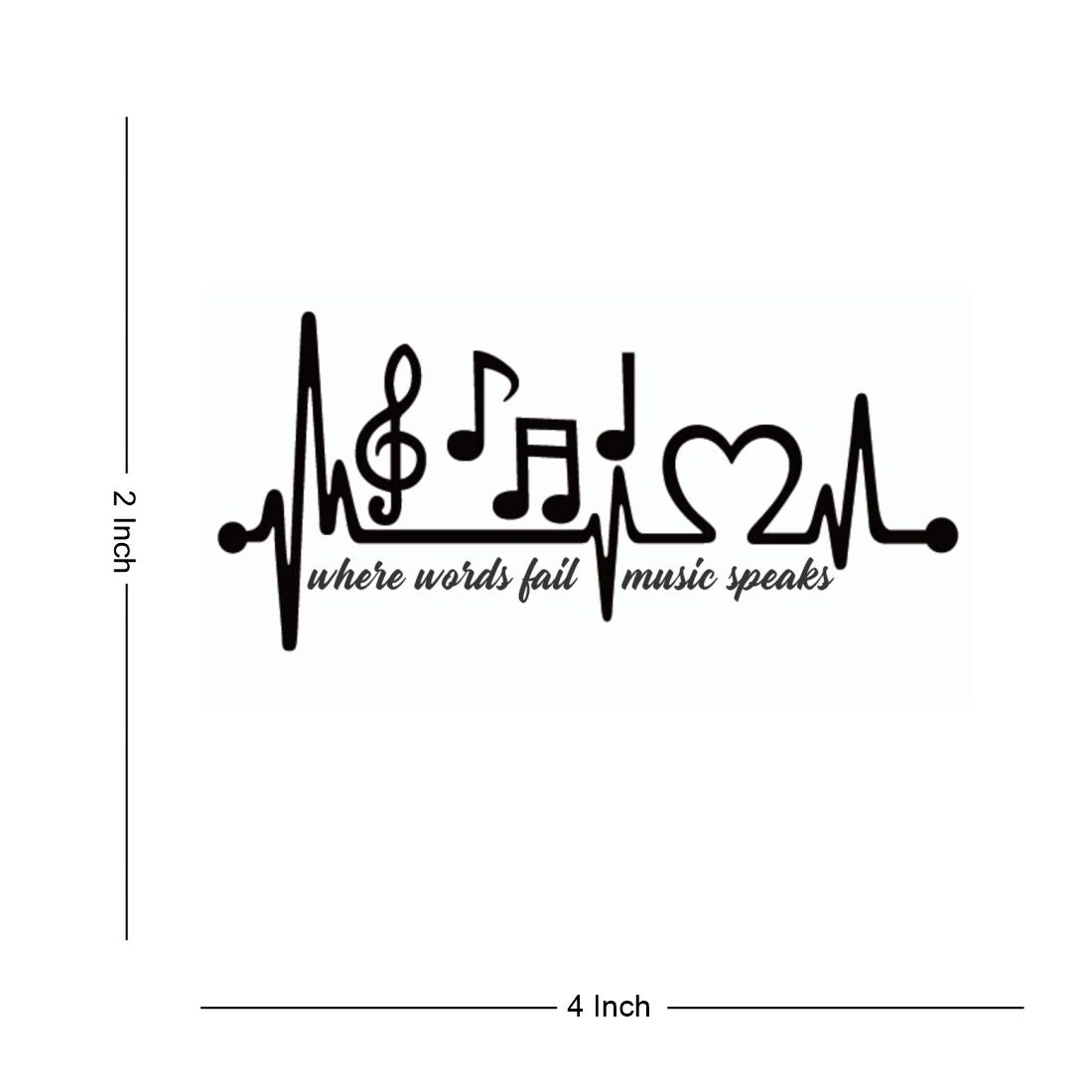 Music Symbol Body Temporary Tattoo Waterproof For Girls Men Women