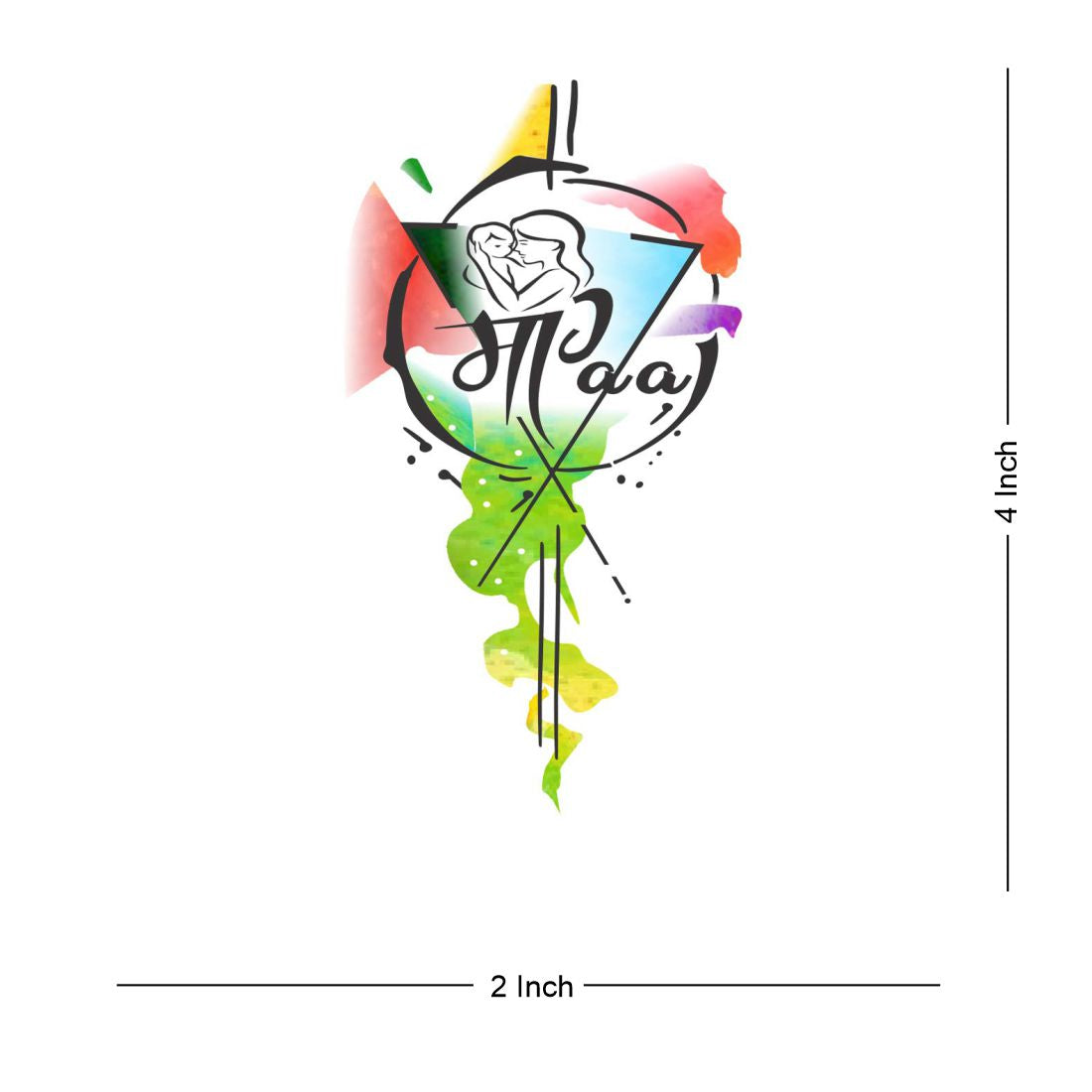 Maa Paa (mom dad) Tattoo Waterproof Male and Female Temporary Body Tattoo - Temporarytattoowala