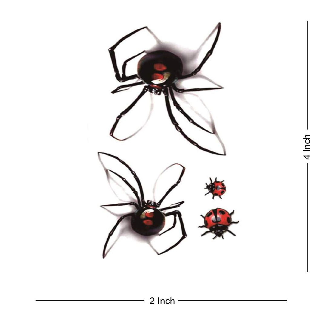 Spider Body Tattoo Waterproof Temporary Body Tattoo for Boys and Girls - Temporarytattoowala