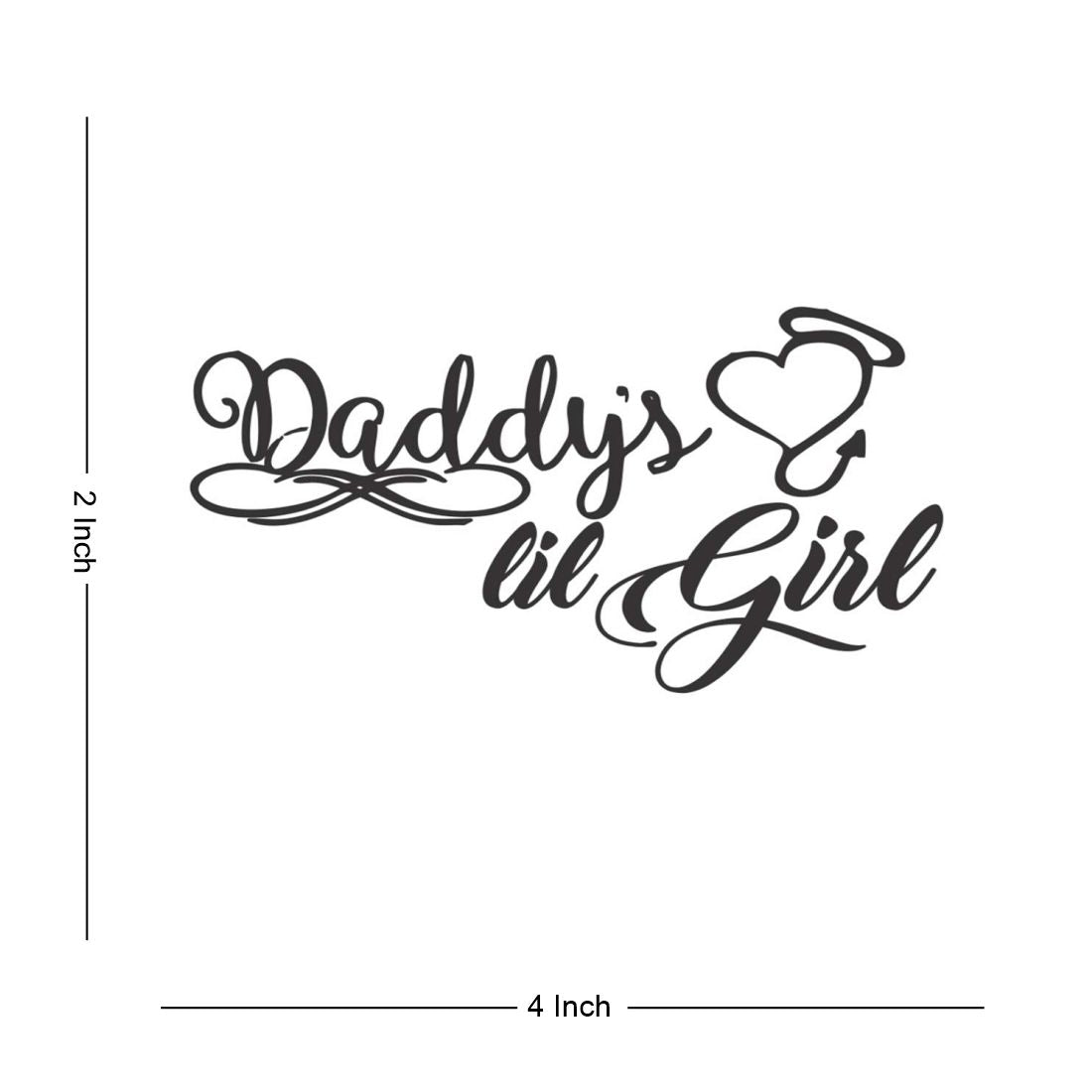 Daddy's Lil Girl Body Waterproof Boys and Girls Temporary Body Tattoo - Temporarytattoowala