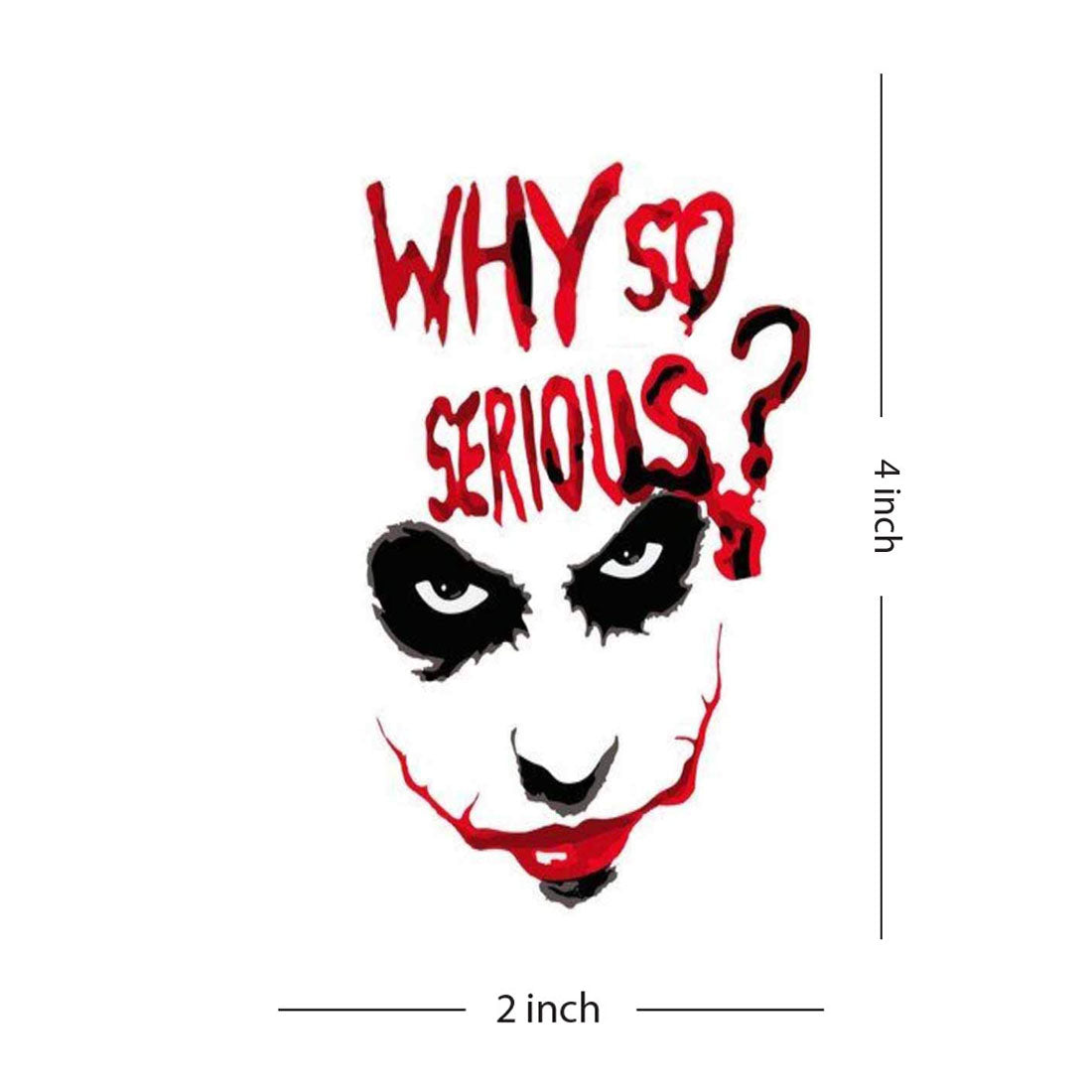 Joker Why So Serious tattoo Temporary Waterproof Tattoo For Men and Women…