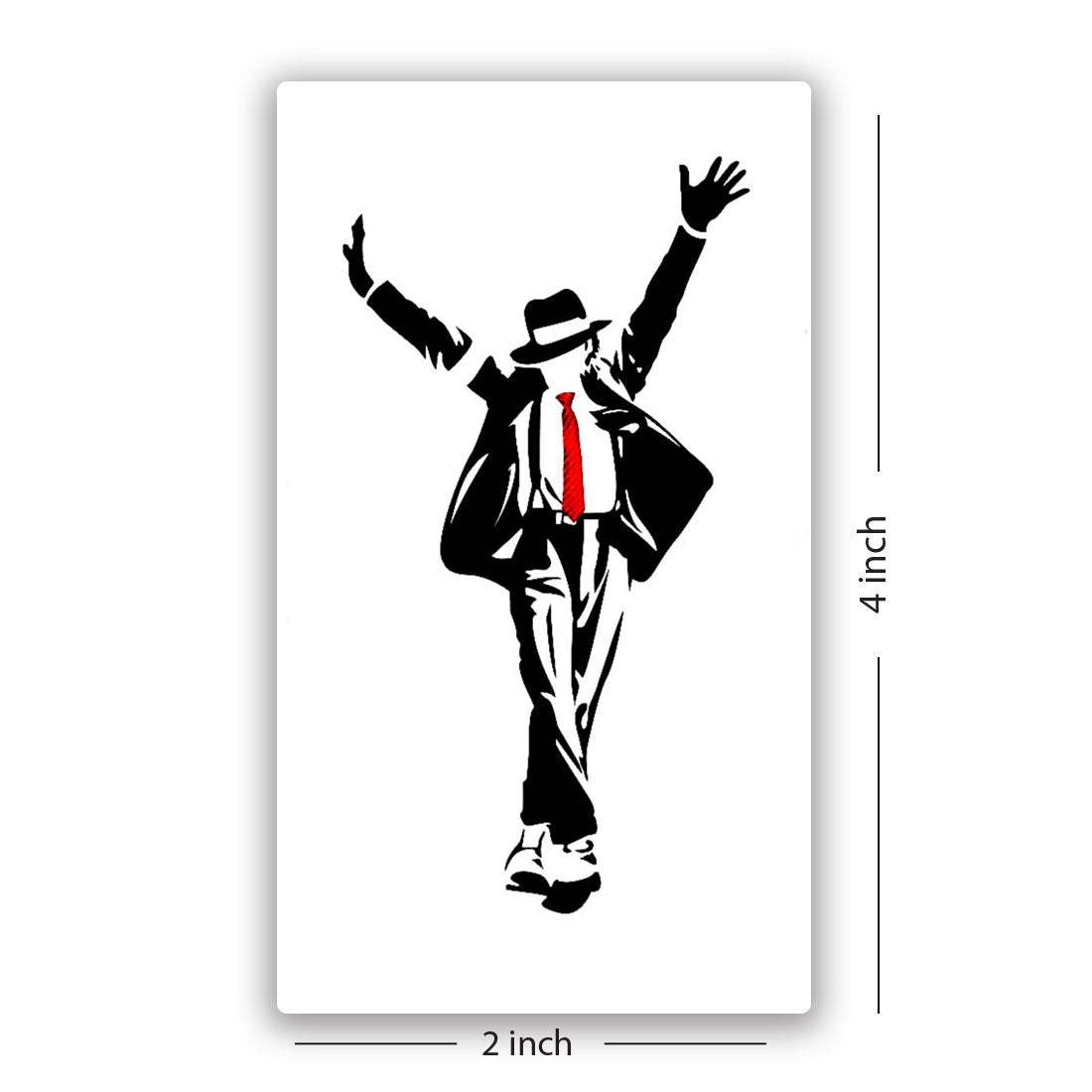 Michael Jacksons Moonwalker Silhouette Temporary Waterproof Tattoos For Men and Women