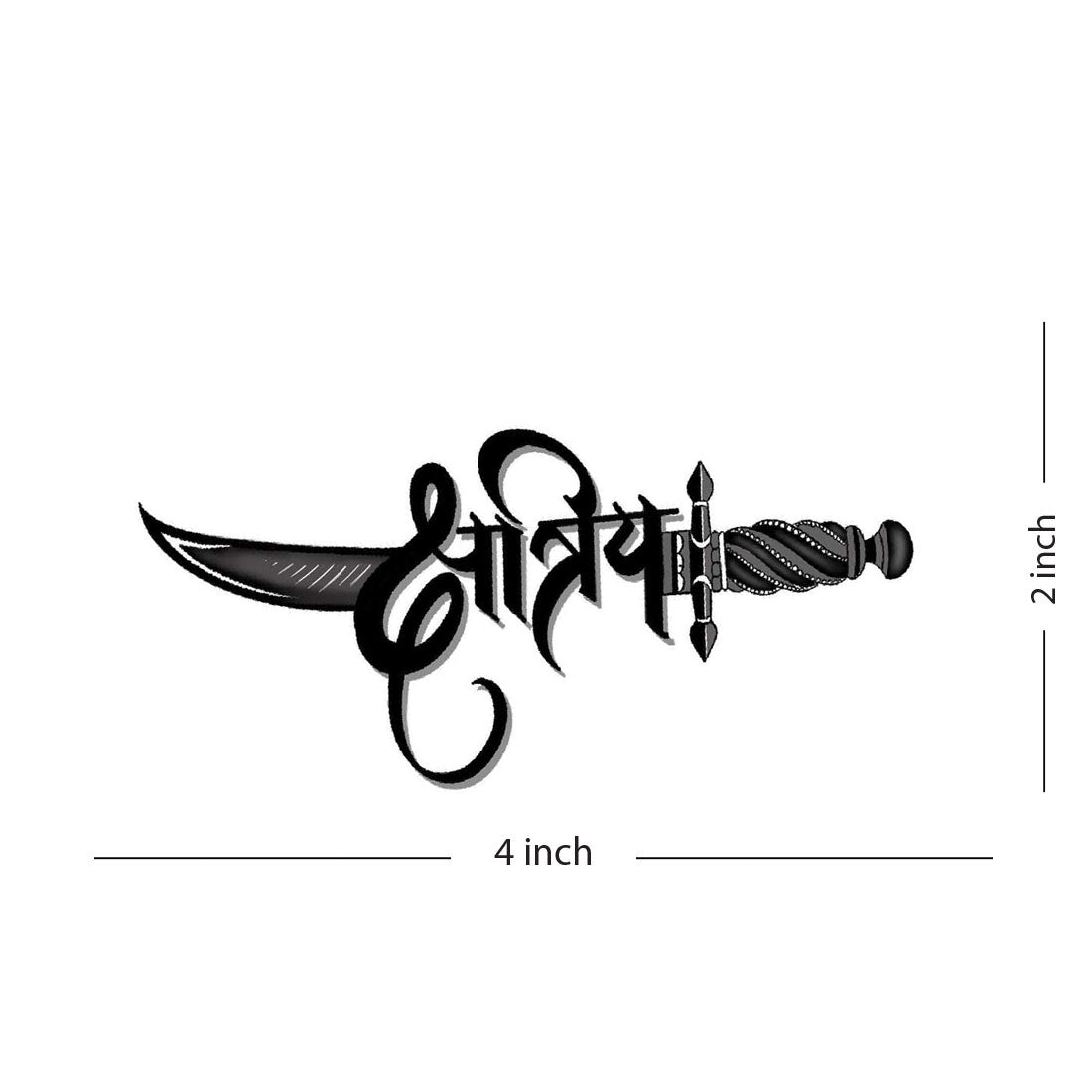 Temporary Tattoowala Kshatriya Knife Men and Women Temporary Body Tattoo