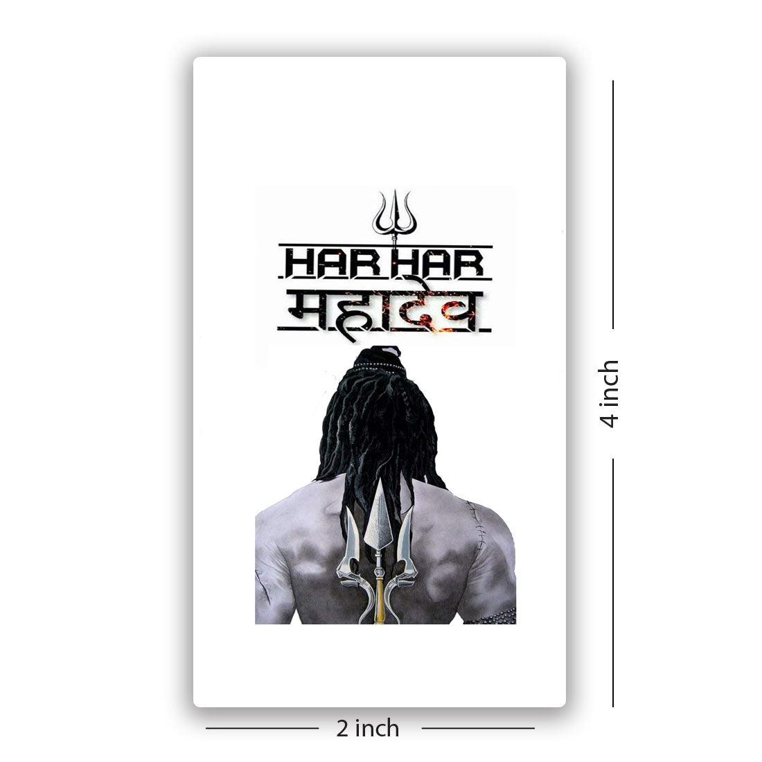 TEMPORARY TATTOOWALA Lord Mahakal with Trishul Temporary Waterproof Tattoos For Men & Women