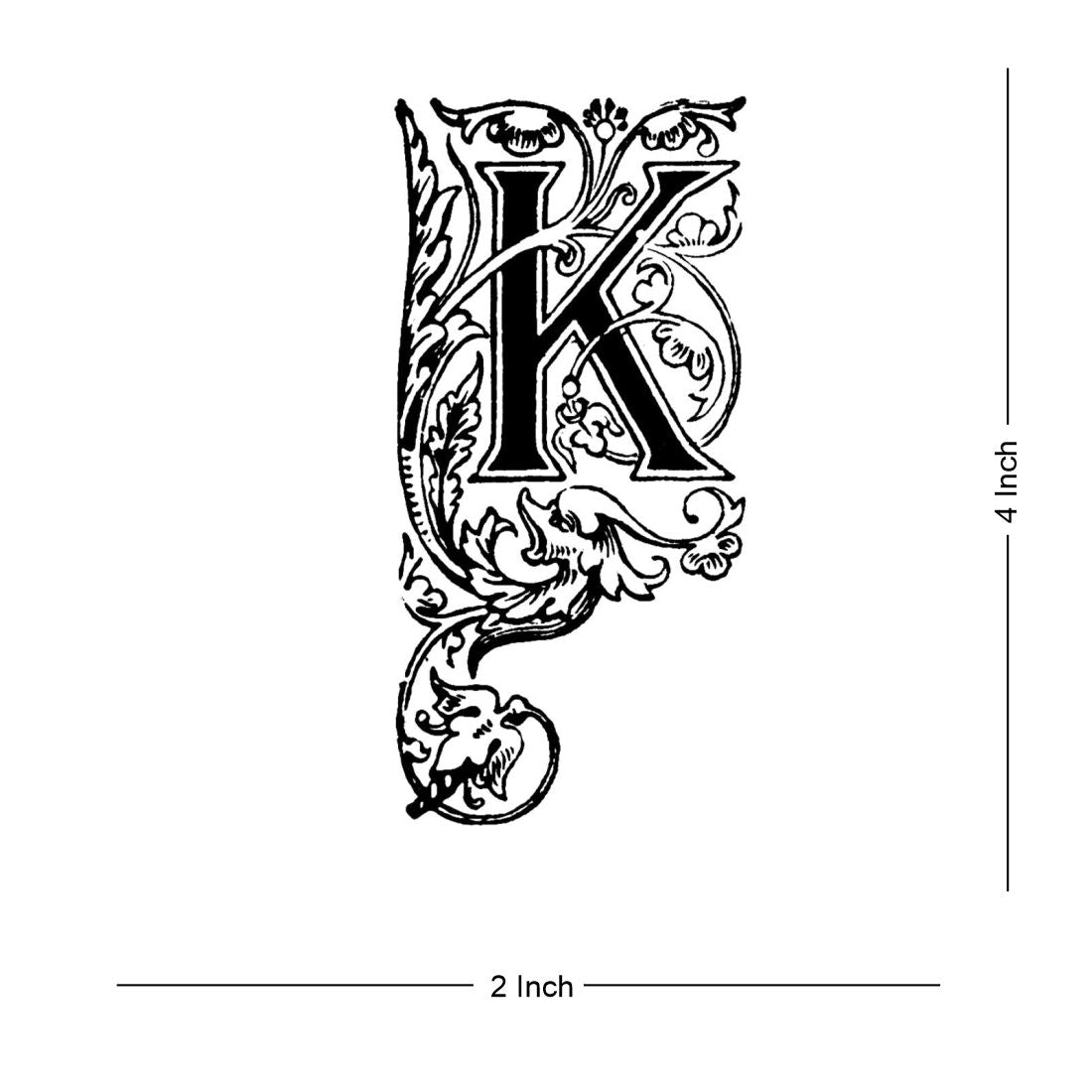 Name K Letter Body Tattoo Alphabet Temporary Tattoo Waterproof For Girls Men Women