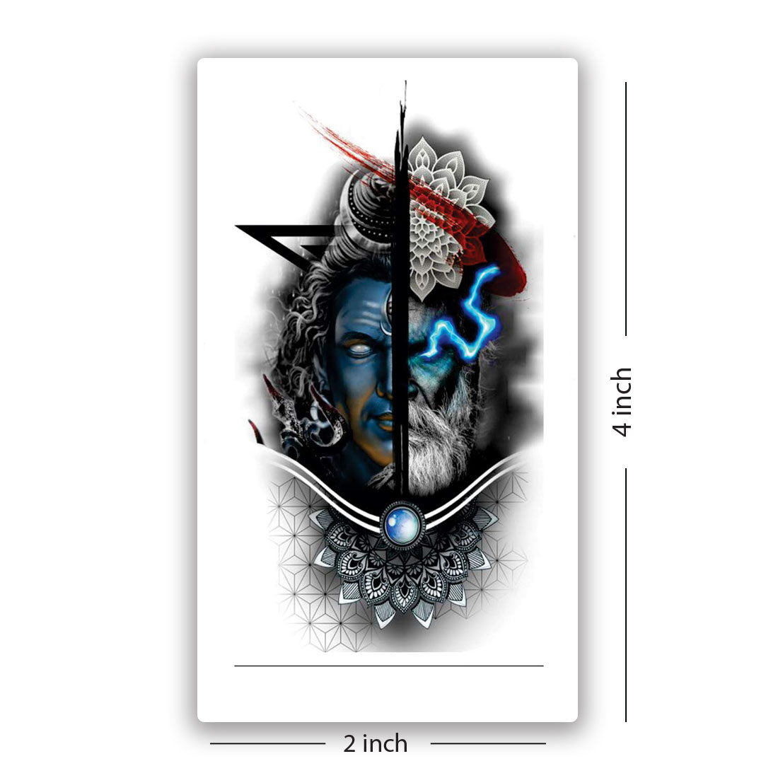Temporary Tattoowala Shiva Tattoo Men Women Waterproof Temporary Body Tattoo