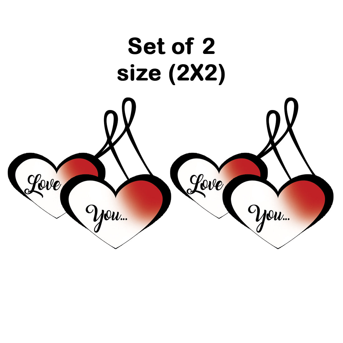 Love You Tattoo Love Heart Waterproof Boys and Girls Temporary Tattoo