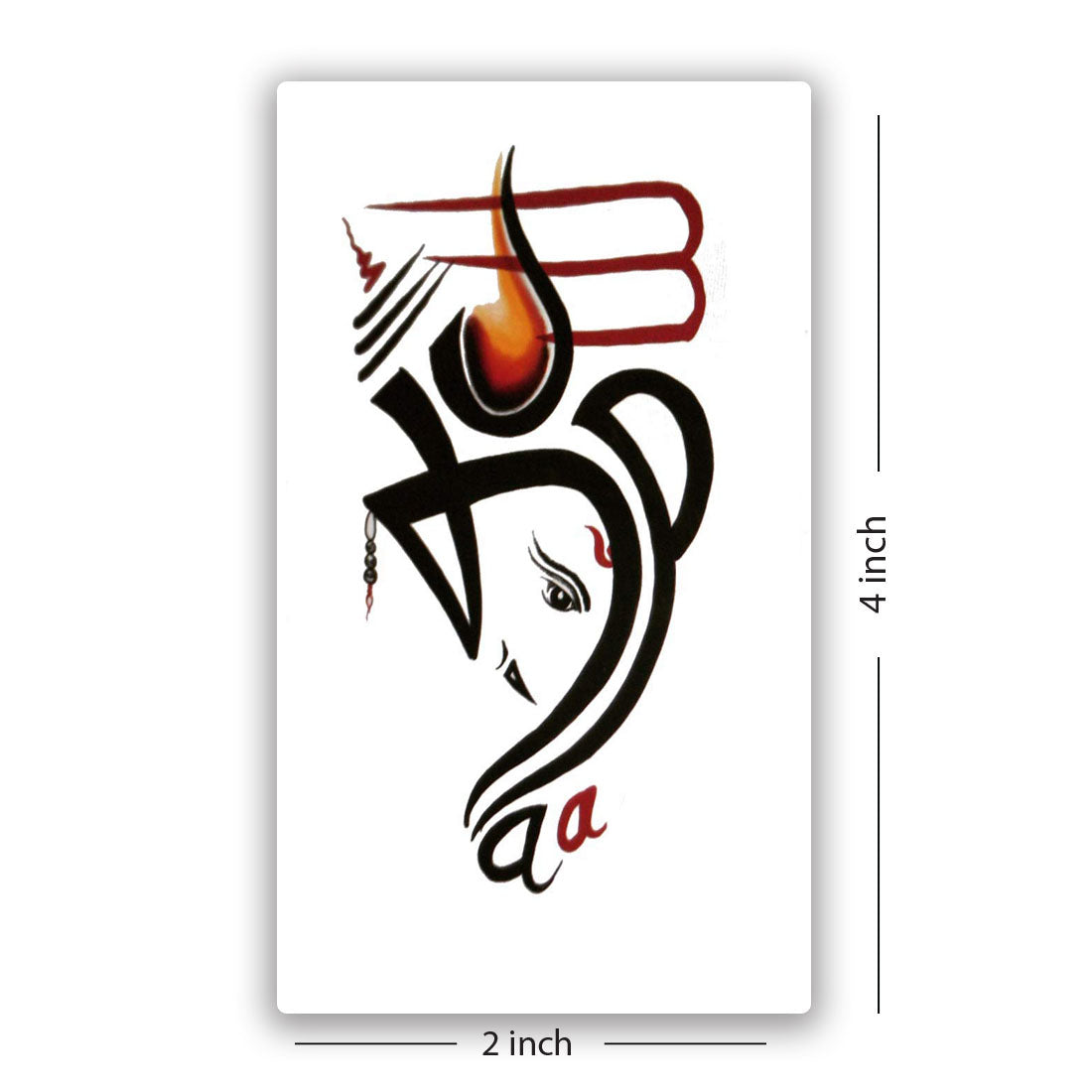 Temporary Tattoowala Ganesh Ji Tilak Tattoo Waterproof Men and Women Temporary Body Tattoo