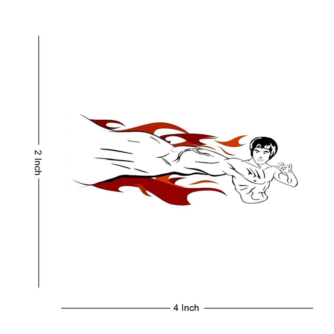 Temporary Tattoowala Bruce Lee Waterproof Temporary Body Tattoo