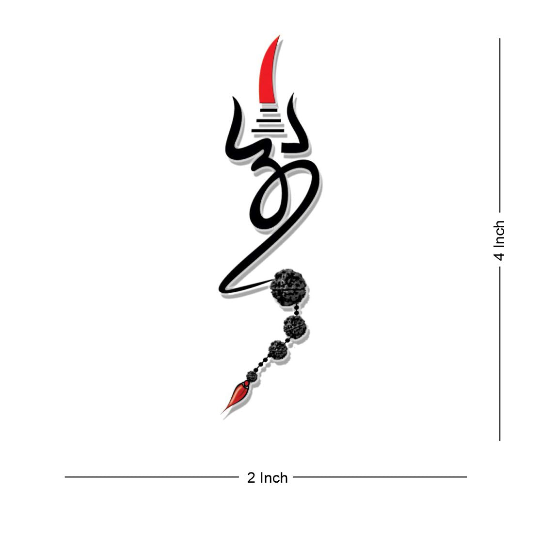 Temporary Tattoowala Trishul Om with Rudraksha Temporary Body Tattoo Waterproof Boy and Girl Tattoo - Temporarytattoowala