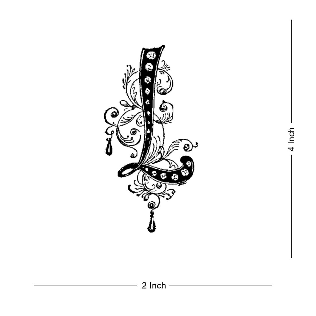 Name L Letter Tattoo Alphabet Body Temporary Tattoo Waterproof For Girls Men Women