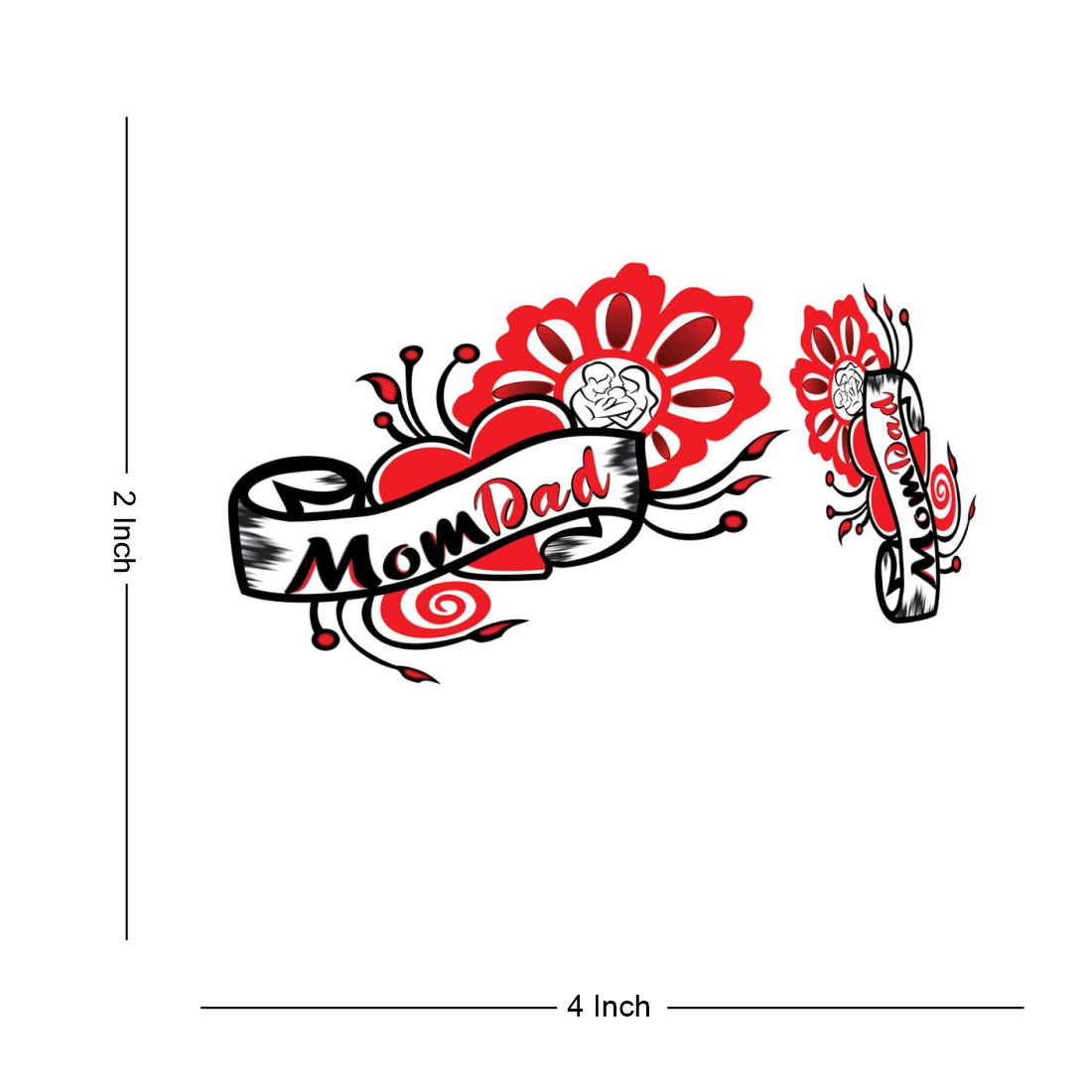 Temporary Tattoowala Mom Dad with Family Tattoo Temporary Body Waterproof Boy and Girl Tattoo - Temporarytattoowala