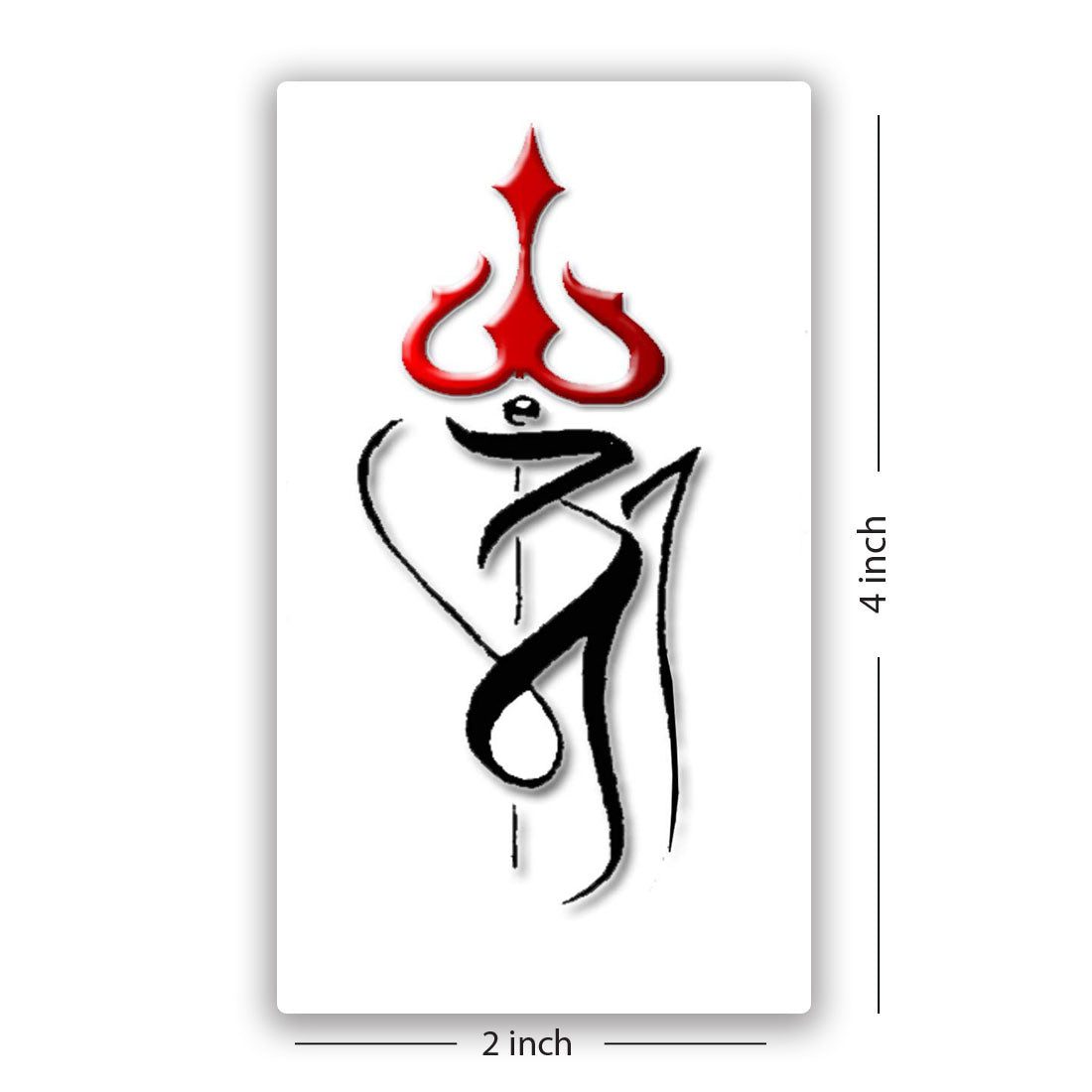 Temporary Tattoowala Om with Trishul Tattoo Waterproof Men and Women Temporary Body Tattoo