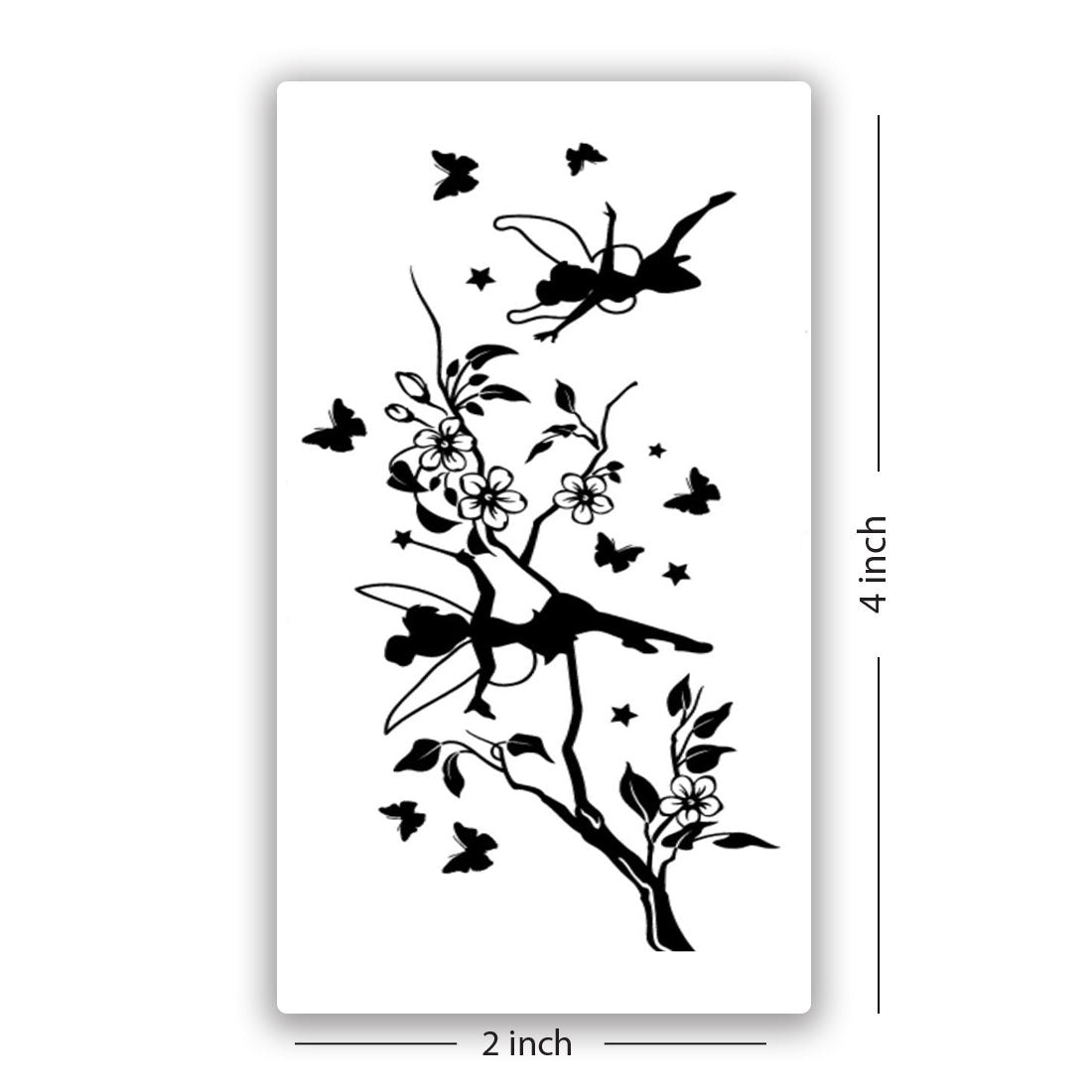 Temporary Tattoowala Butterfly with Girls Men and Women Waterproof Temporary Body Tattoo…