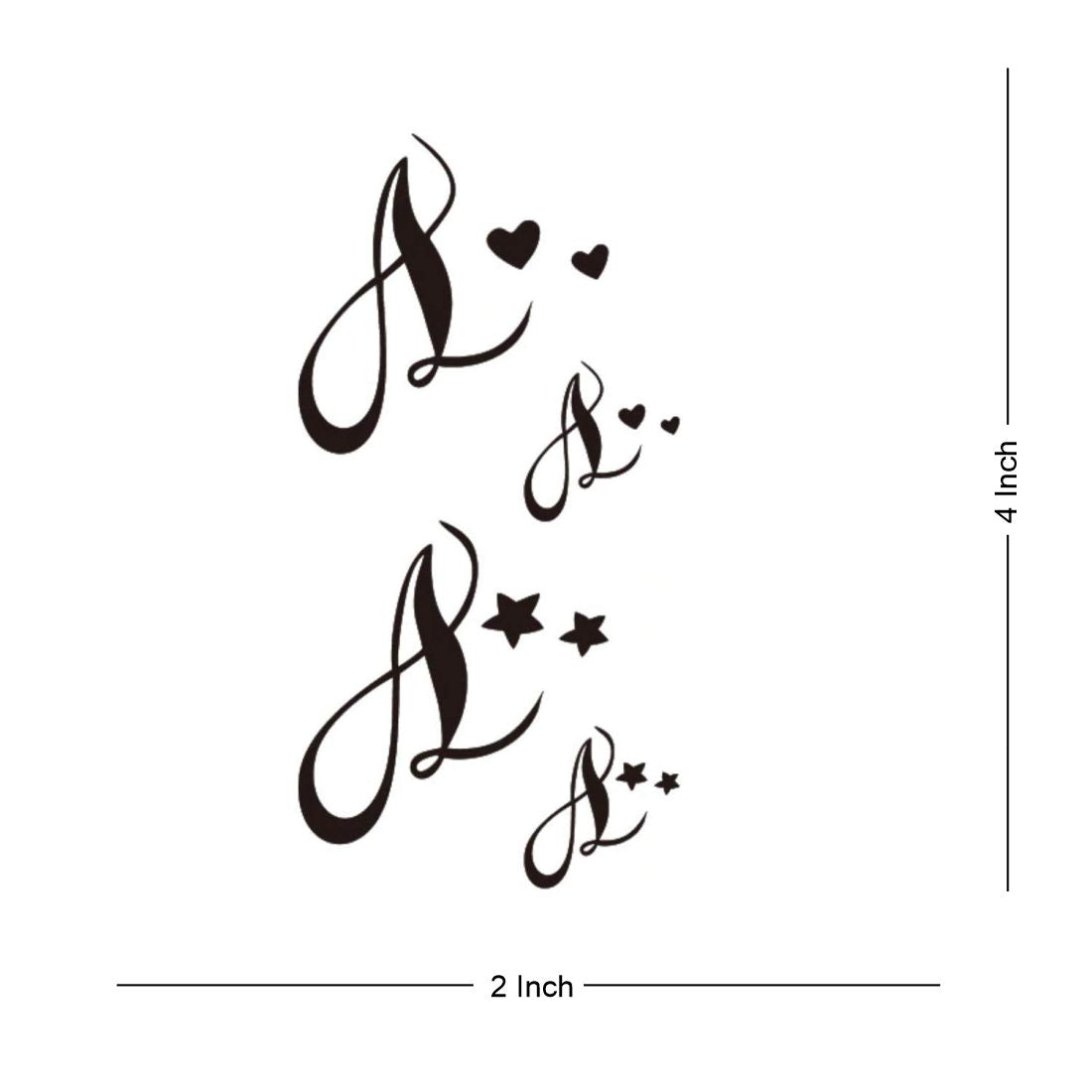 Temporary Tattoowala Name Alphabet A Letter Temporary Body Tattoo