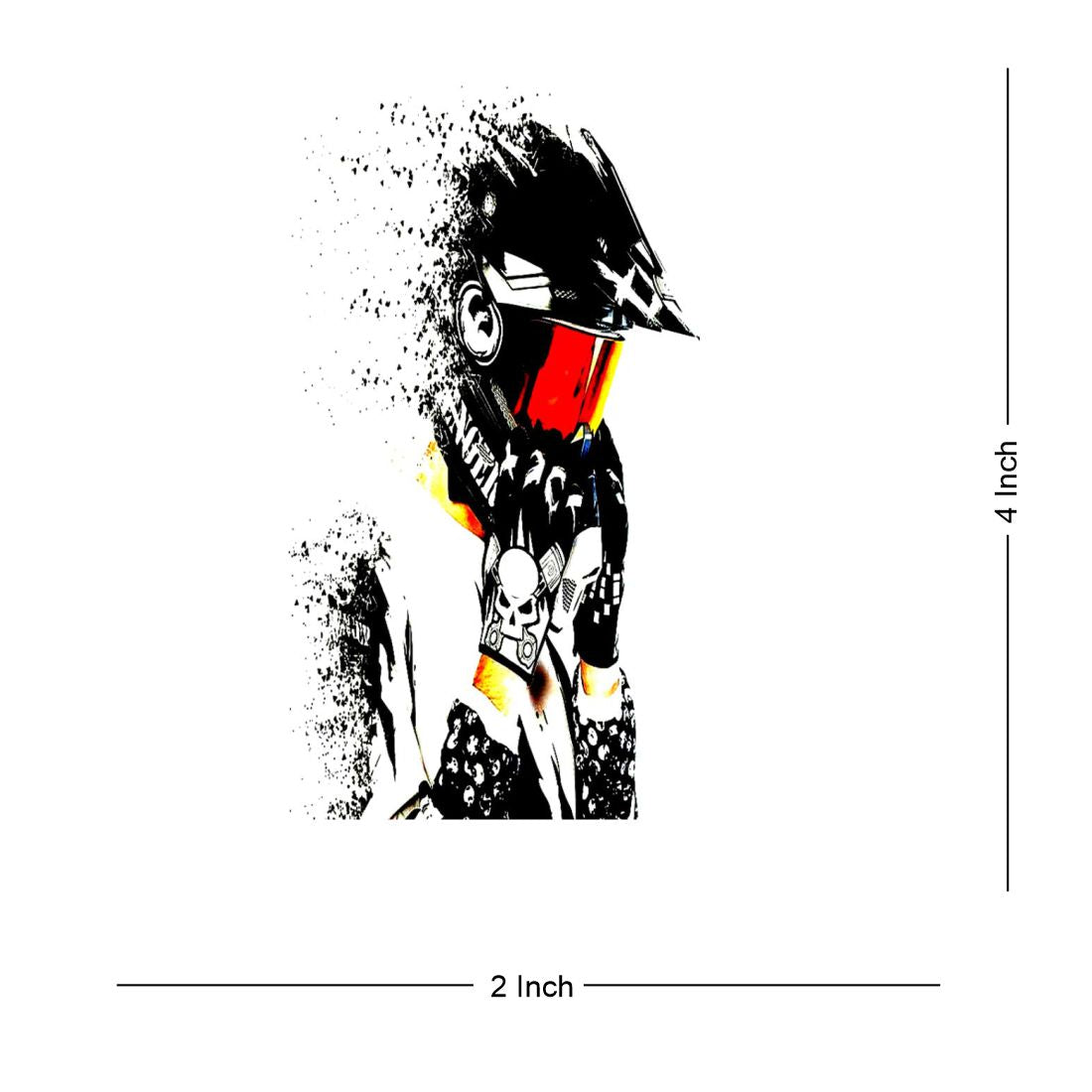 Bike riders helmet Temporary Body Tattoo Waterproof For Girls Men Women - Temporarytattoowala