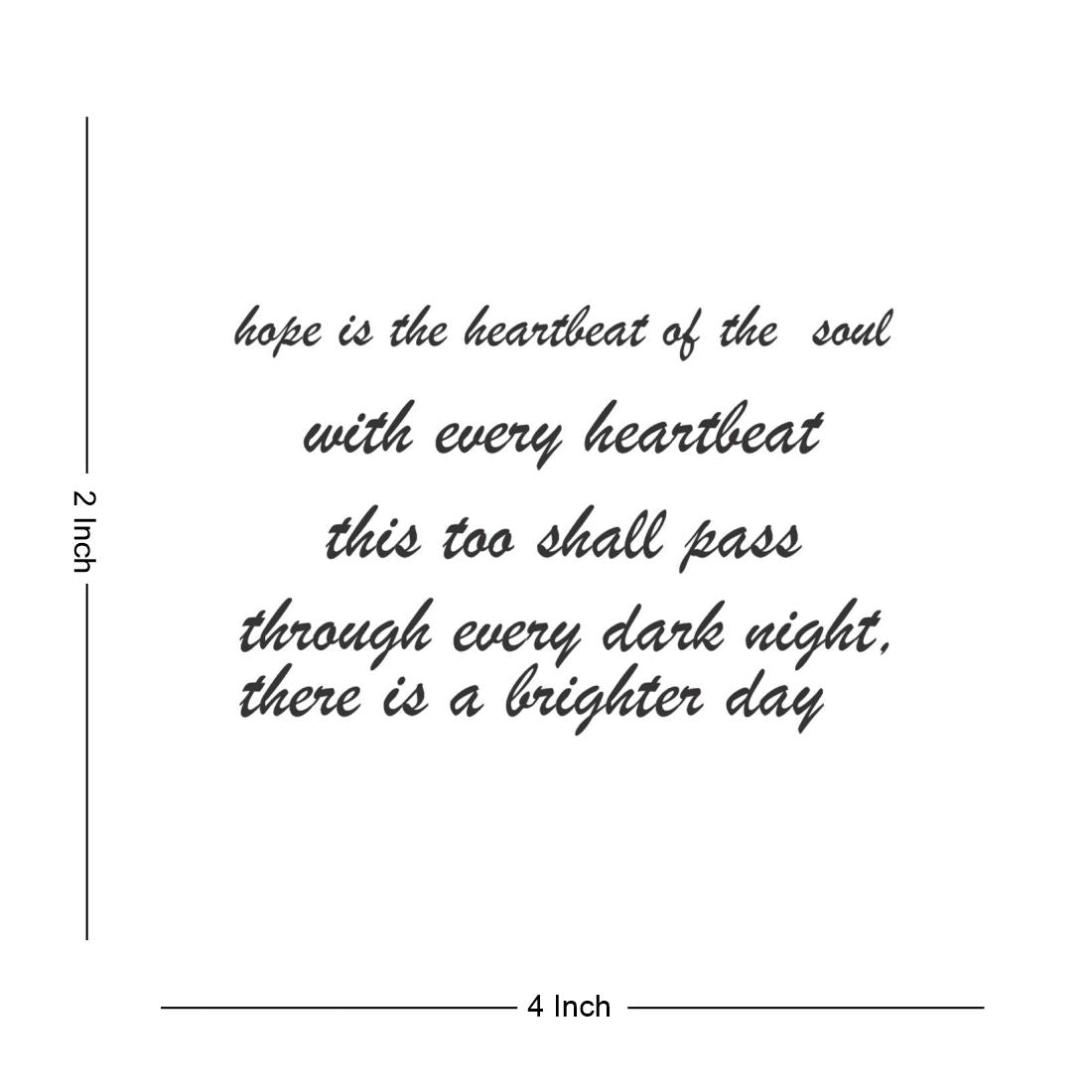 Motivational Inspirational Quotes In English Tattoo Waterproof Male and Female Temporary Body Tattoo - Temporarytattoowala
