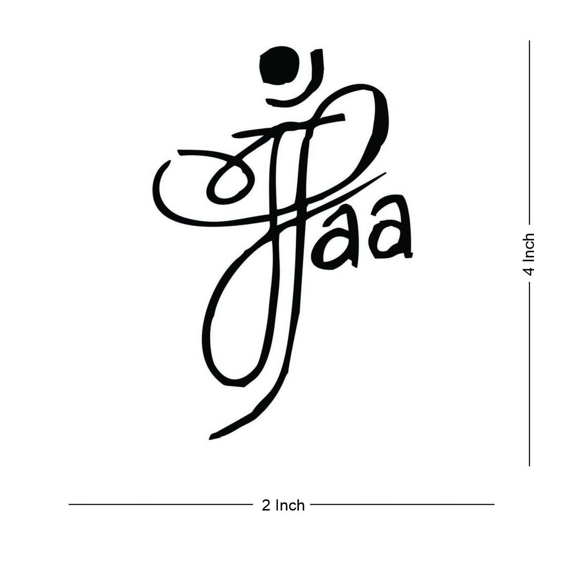 Maa Paa Tattoo Waterproof Male and Female Temporary Body Tattoo - Temporarytattoowala