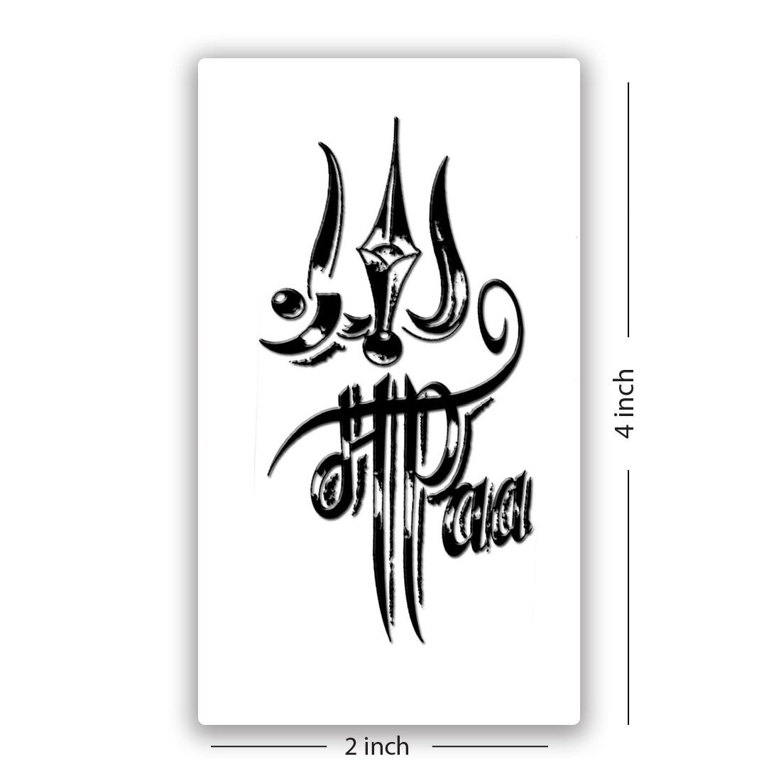 Temporary Tattoowala Maa Paa with Trishul Tattoo Waterproof Men and Women Temporary Body Tattoo