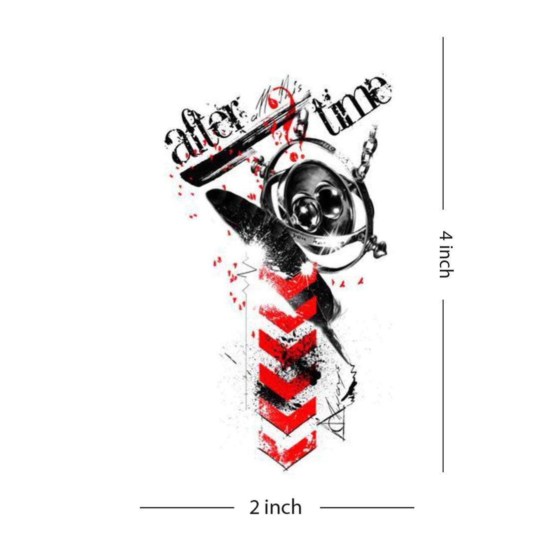 Harry Potter Red Arrow with wings After Long Time Design Temporary Waterproof Tattoo For Men and Women