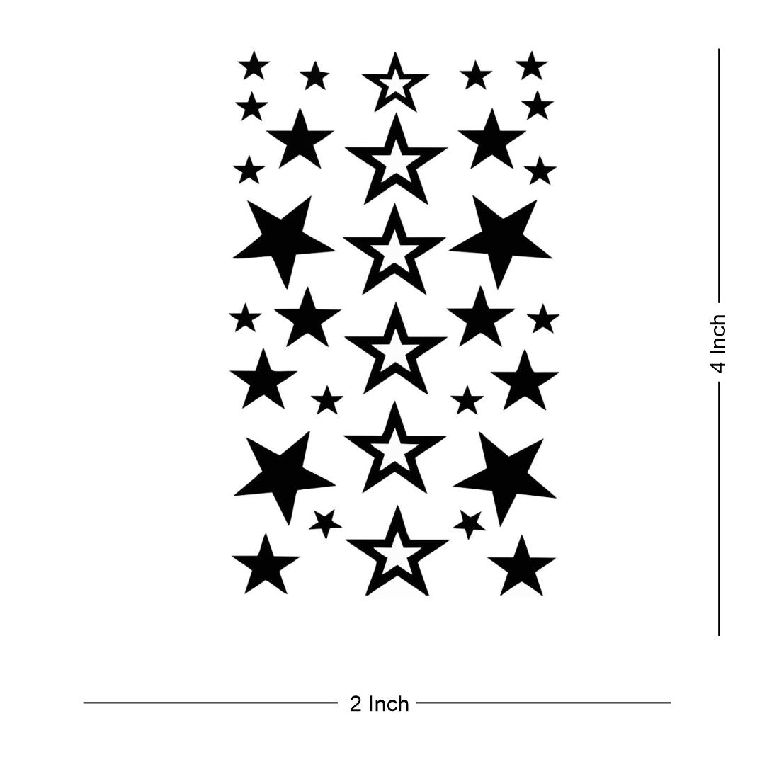 Stars Temporary Body Tattoo Waterproof For Girls Men Women - Temporarytattoowala