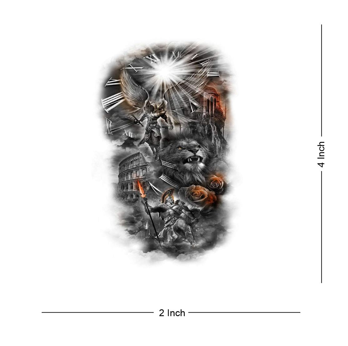 Tiger Dragon Tattoo Waterproof Male and Female Temporary Body Tattoo - Temporarytattoowala